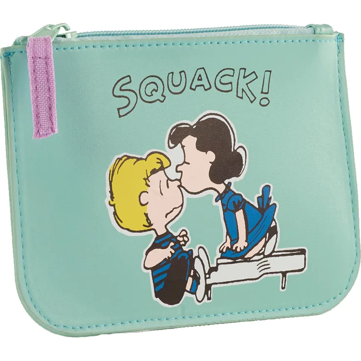 Peanuts Kulturbeutel Schminktasche Kosmetiktasche Mini Clutch türkis