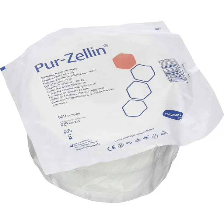 Hartmann Set 500 pur-zellin Stempel-Zellstoff Rolle, 4 x 5 cm  1 Stück