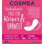 COSMEA Slipeinlagen mit Duft Lang lange Körperform-Slipeinlagen für optimalen Schutz, Saugkern aus mikrofeinen Naturfasern 48 Stück