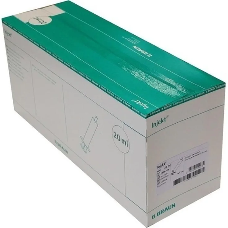B. Braun Melsungen Injekt Solo Spritze 20 ml Luer exzentrisch PVC-fr. 2000 ml