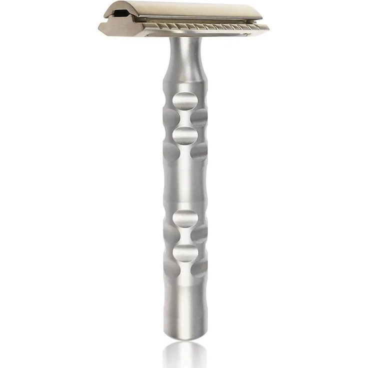 The Goodfellas' Smile Sicherheitsrasierer Italico Rasierhobel geschlossener Kamm Griff aus Edelstahl mit Hartchrombehandlung Grifflänge 9 cm