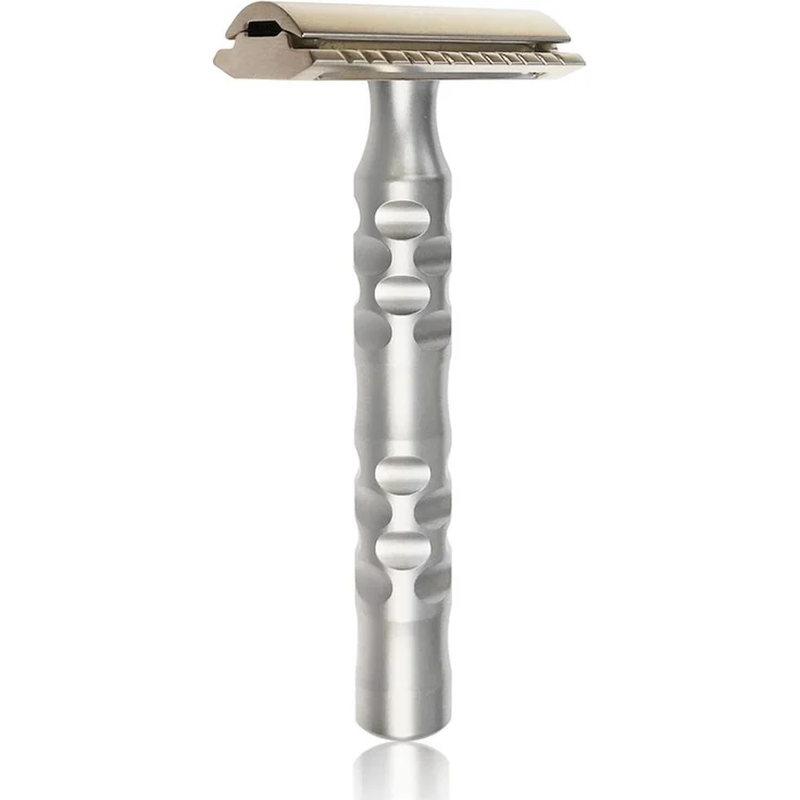 The Goodfellas' Smile Sicherheitsrasierer Italico Rasierhobel geschlossener Kamm Griff aus Edelstahl mit Hartchrombehandlung Grifflänge 9 cm – Bild 1