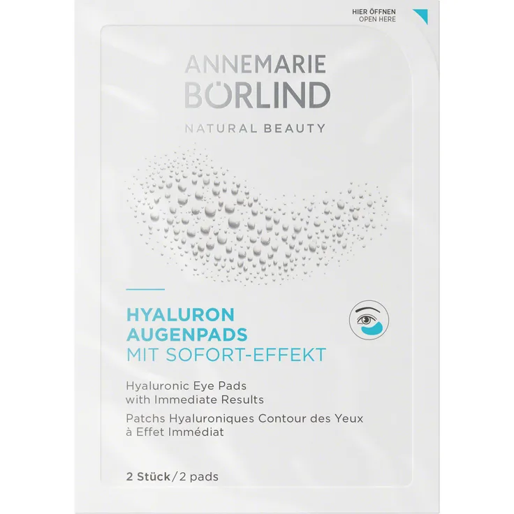 Annemarie Börlind Hyaluron Augenpads 6x2 Stück, Augenpads, Anti-Aging, mit botanischer Hyaluronsäure und Konjakwurzel
