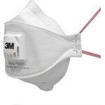 3M Aura Atemschutzmaske 9332+SV / Partikelmaske mit gesteigertem Tragekomfort durch Cool Flow Ausatemventil / Einwegmaske mit höchster Schutzstufe FFP3 für maximalen Atemschutz / 5 Stück