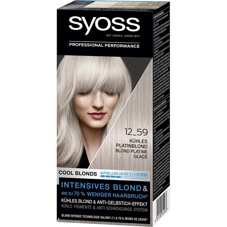 Syoss Cool Blonds Stufe 3 12_59 Kühles Platinblond Aufhellung 3 x 115 ml