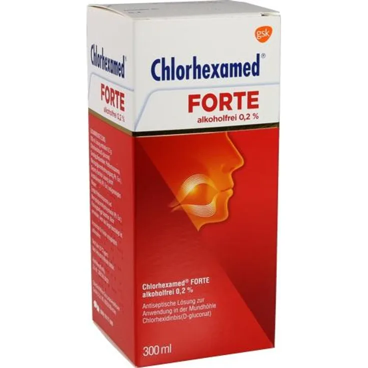 GlaxoSmithKline Chlorhexamed FORTE alkoholfrei 0,2% Lösung 300 ml, für saubere & gesunde Zähne