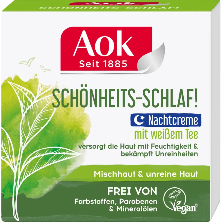 Aok Nachtpflege Mischhaut & Unreine Haut Mit Weissem Tee 50 ml