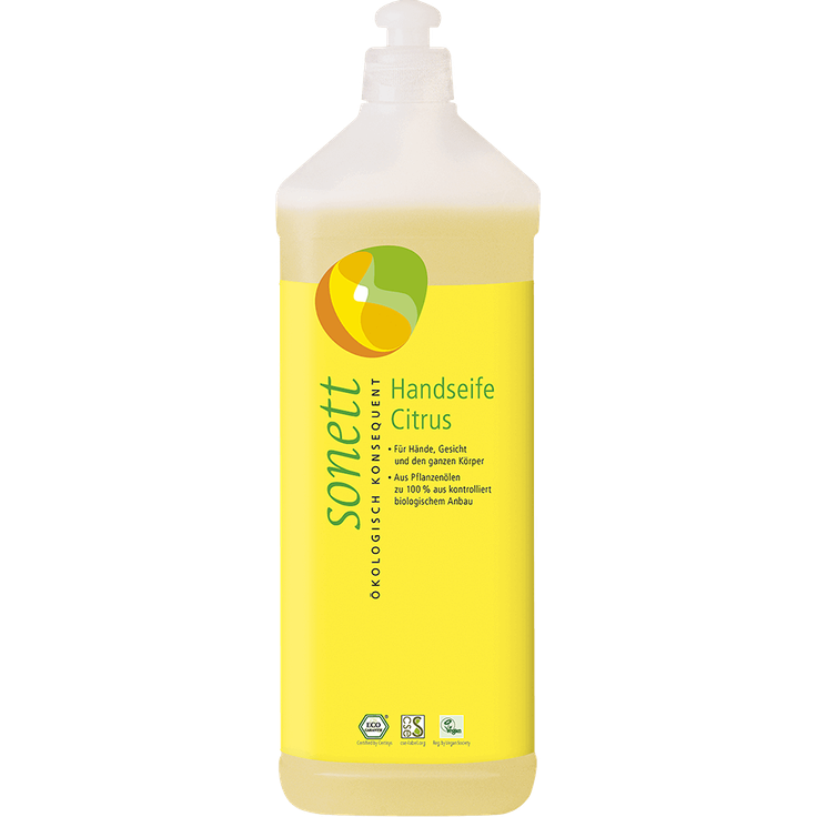 Sonett Handseife Citrus Pflege für Hände Gesicht und den ganzen Körper 300 ml für Normale Haut geeignet