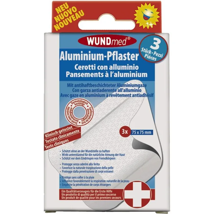 Wundmed Aluminiumpflaster 75 x 75 mm