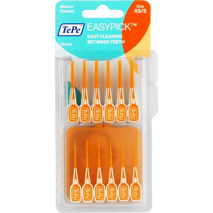 TePe EasyPick Dental Stick - Für eine einfache tägliche Anwendung zwischendurch und unterwegs 1 x 36 Stück inklusive praktischem Taschenetui Interdentalbürsten – Bild 1
