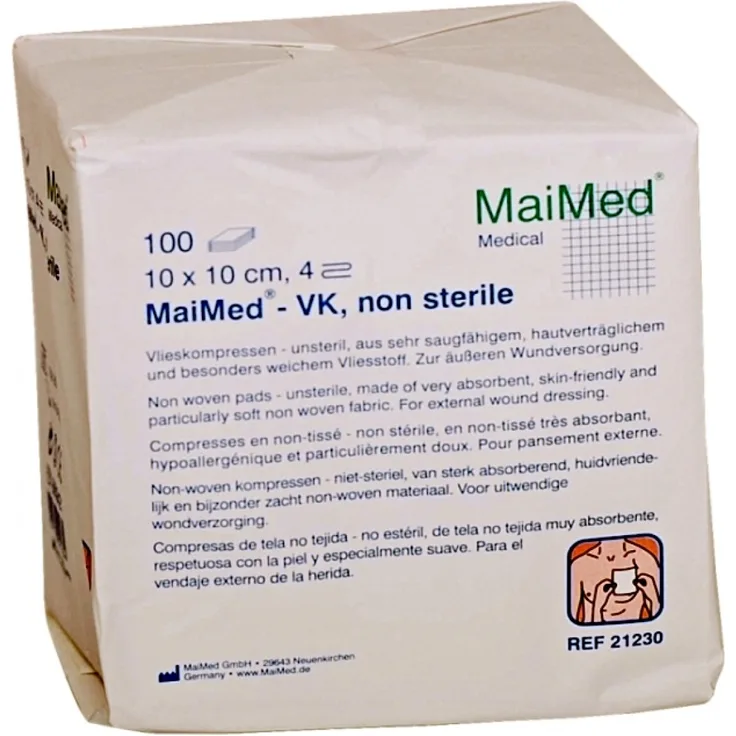 MaiMed GmbH Vlieskompressen 10 x 10 cm steril 4f 25x2 Stück