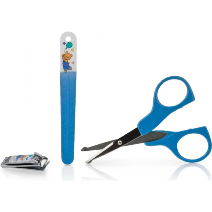 Nuby Nagelpflegeset junior 15 cm blau-silber 3-teilig