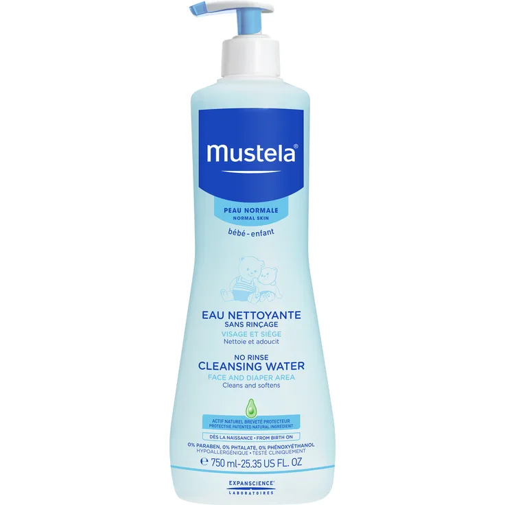 Mustela Normal Skin No Rinse Cleansing Water 750 ml, für Damen und Herren 
