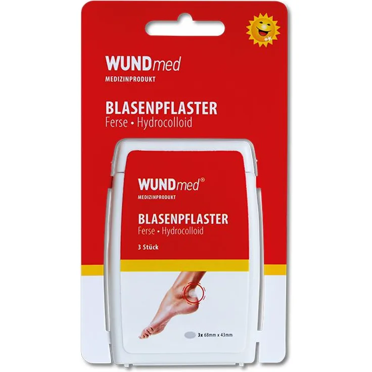 WUNDmed Blasenpflaster Ferse im Tray (Inhalt: 3 Stück)
