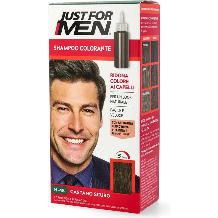 Just For Men Just For Men Kastanienbraun dunkel colorierendes Shampoo H45 27,5 ml + 38,5 ml