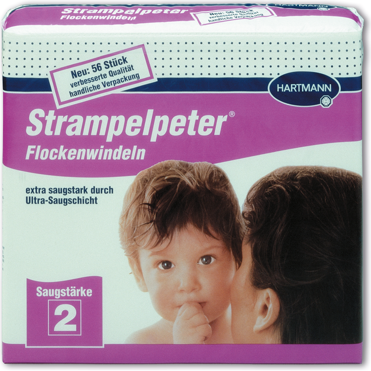 Strampelpeter Flockenwindeln 2 Tropfen 224 Stück