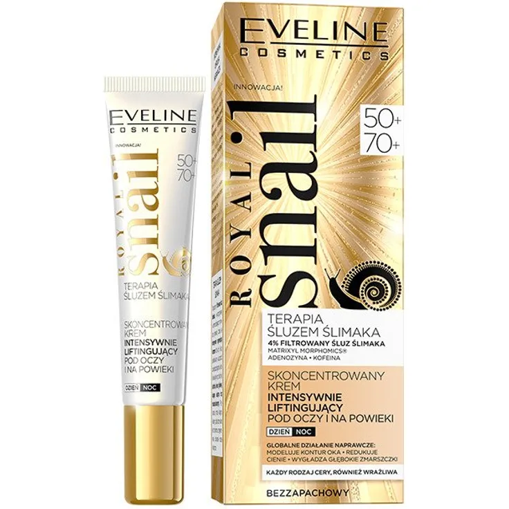 Eveline Royal Snail Schneckenschleim Augencreme 50+ 70+ Tag Nacht 20 ml mit einer pflegenden Wirkung