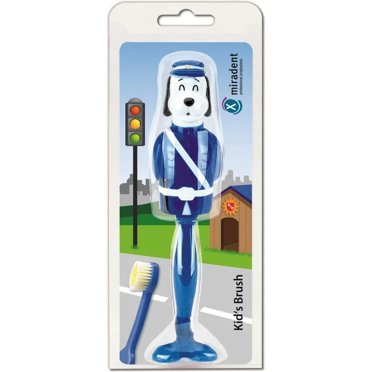 Miradent Kid'S Hundebürste, Blau, 3 Stück 