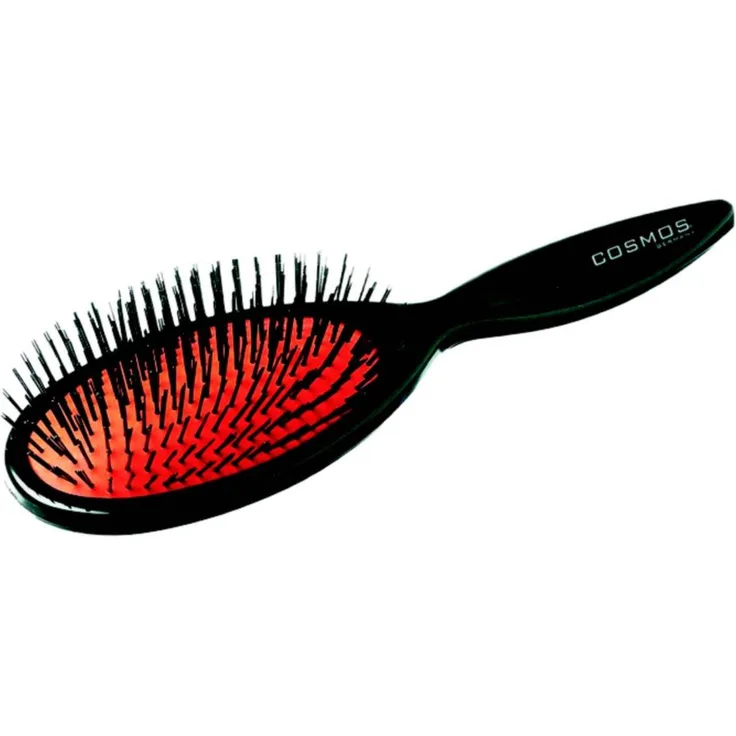 Cosmos Pneumatikbürste 11-Reihig, Rotes Kissen, Kunststoffborsten