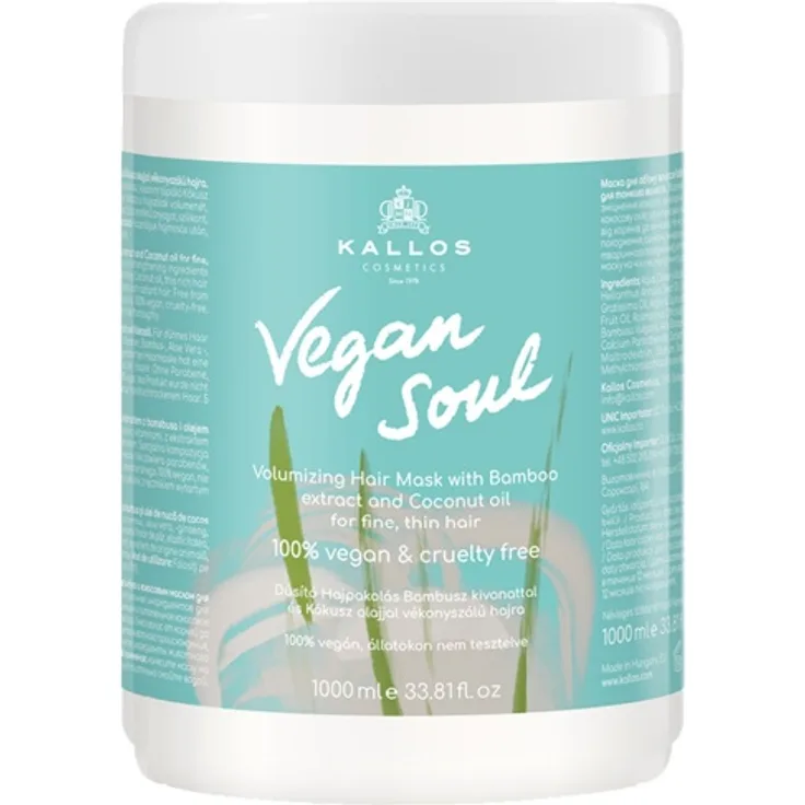 Kallos Cosmetics Kjmn Vegan Soul Volumizing Hair Mask 1 L