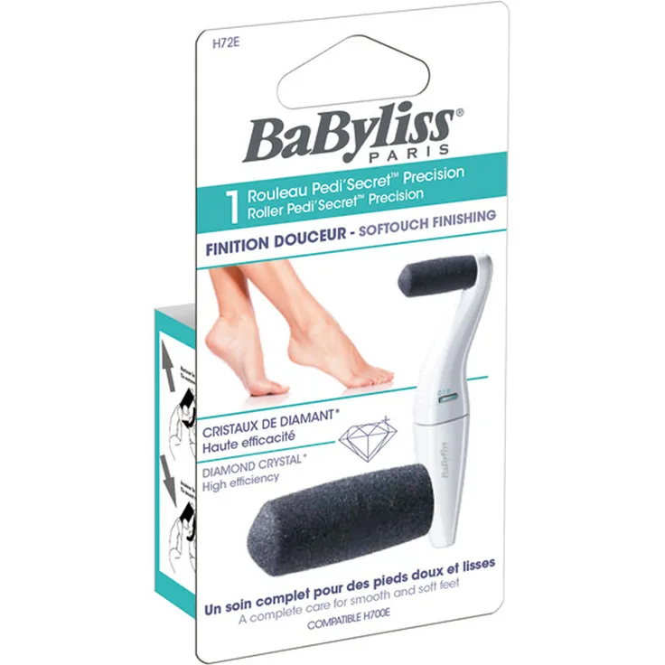 BaByliss H72E Pedi Secret Precision Softtouch Ersatzrolle, zur Behandlung von Hornhaut, für weiche Füße, einfache Anwendung