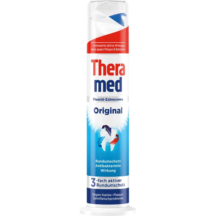 Theramed Original Spender 5 x 100 ml, für saubere Zähne & frischen Atem