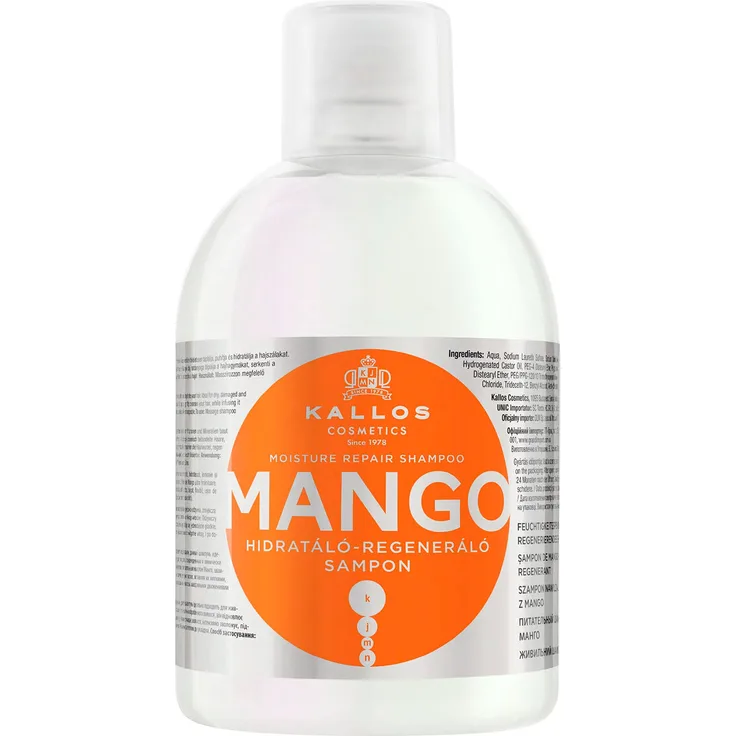 Kallos Kjmn Mango Feuchtigkeitsspendendes-Regenerierendes Shampoo 1000 ml