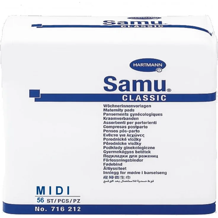 Hartmann Samu Wöchnerinnen Vorlagen Classic Midi 11x30 cm 56 Stück