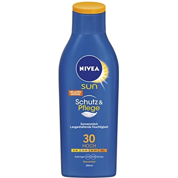Nivea Sun Sonnenmilch Schutz & Pflege LSF30 Wasserfest 250 ml – Bild 1
