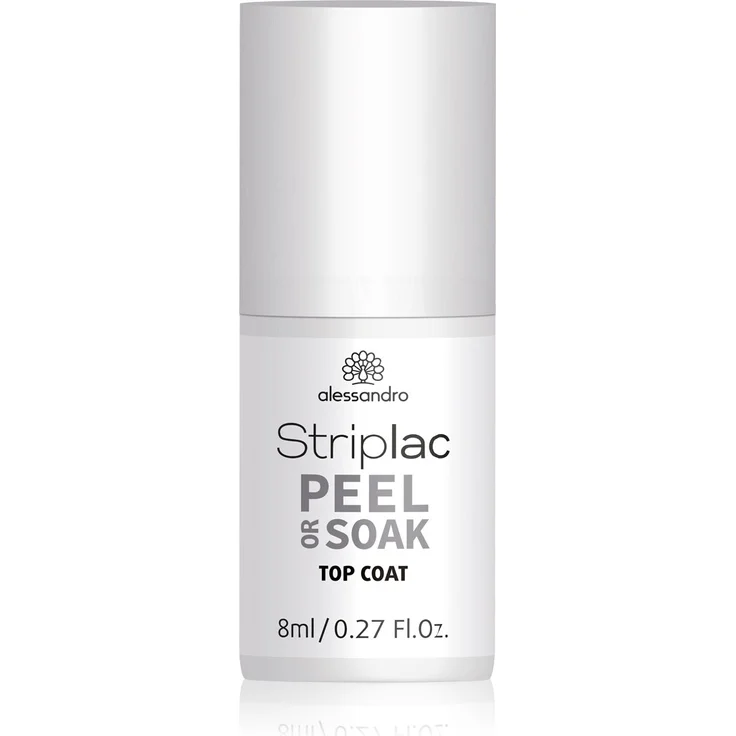 Alessandro Striplac Peel or Soak Top Coat, Überlack 8 ml, transparenter Nagellack – Bild 1