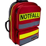 Pulox Erste HIlfe Rucksack, Notfallrucksack rot, aus Plane, mit Füllung Advance