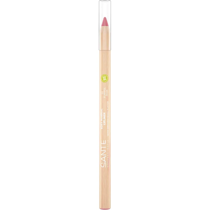Sante Naturkosmetik Soft Mineral Lipliner 03 Playful Rose, Lippenkonturenstift, Samtweiche Textur, 1,14 g