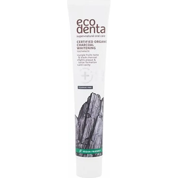 Ecodenta Organic Charcoal Whitening Organische Whitening Zahnpasta mit schwarzer Holzkohle 75 ml Unisex