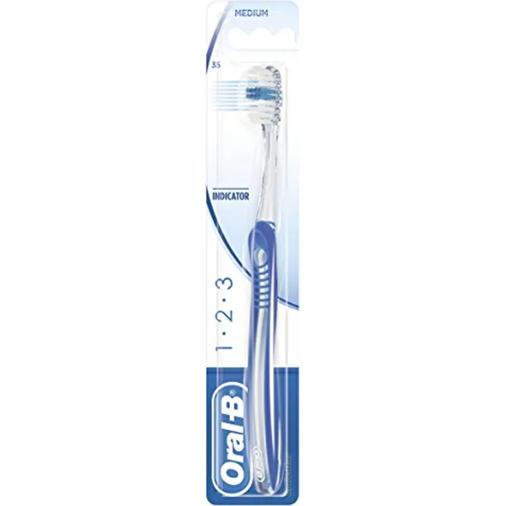 Oral-B Indicator 35 mittel, mit Indikatorborsten, 6er-Pack, mit Indikatorborsten, Sanft zum Zahnfleisch