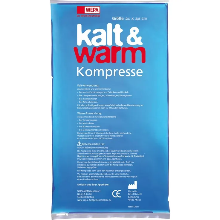Wepa Apothekenbedarf Kalt-Warm Kompresse 21x40 cm