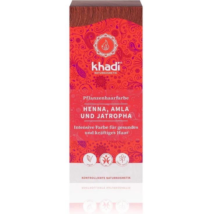 Khadi Pflanzenhaarfarbe Henna A mla & Jatropha 100 g
