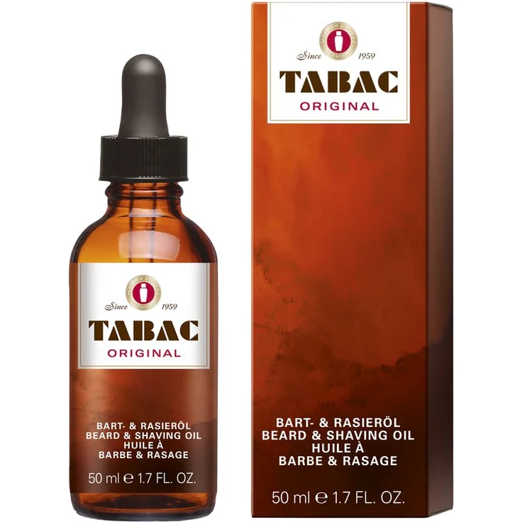 Tabac Bart- & Rasieröl 50 ml, Textur: Öl, spendet Feuchtigkeit, für geschmeidiges Barthaar – Bild 1
