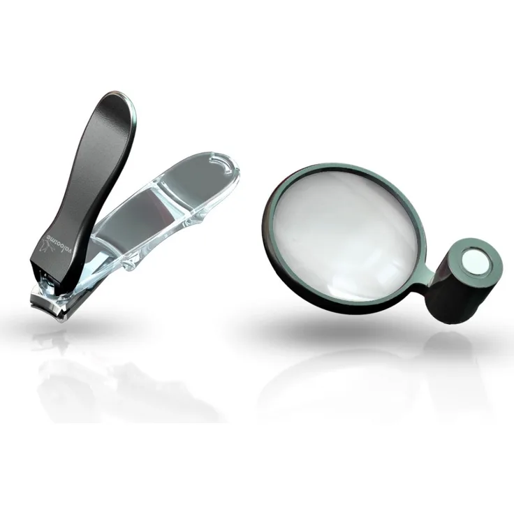 Genius - Nagelknipser 3D-Knipser, groß inkl. Lupe Valoo:me schwarz 11144