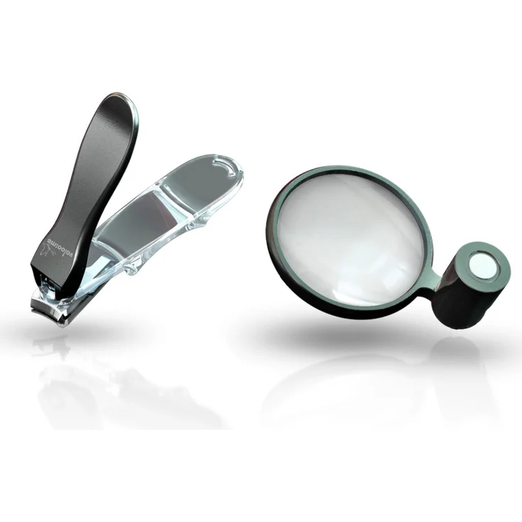 Genius - Nagelknipser 3D-Knipser, groß inkl. Lupe Valoo:me schwarz 11144