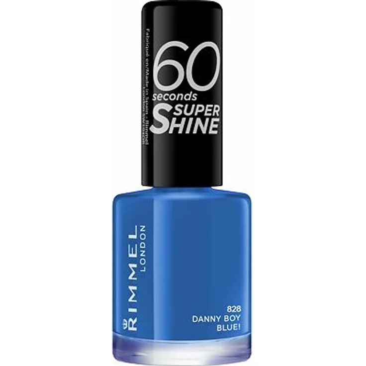 Rimmel London 60 Seconds Super Shine Schnelltrocknender Nagellack 8 ml Farbton 828 Danny Boy, Blue! – Bild 1
