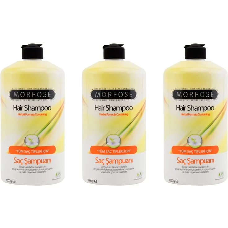 Morfose Haar Shampoo Herbal Formula 3 x 1000 ml Wirkung: Pflege
