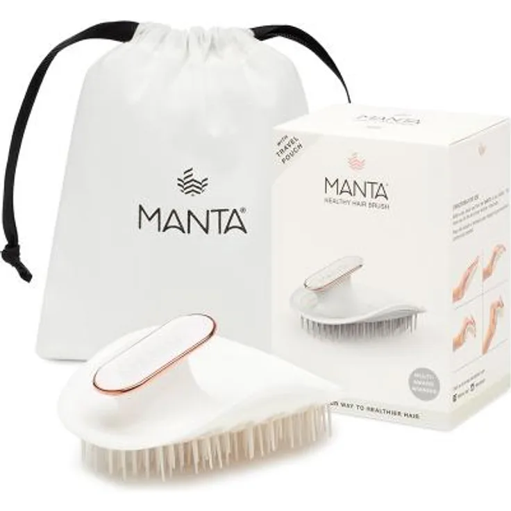 Manta HEALTHY HAIR BRUSH ultra gentle #white-rose gold