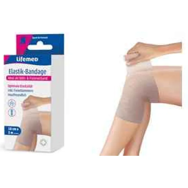 Lifemed Elastik-Bandage, hautfarben, 100 mm x 3,0 m