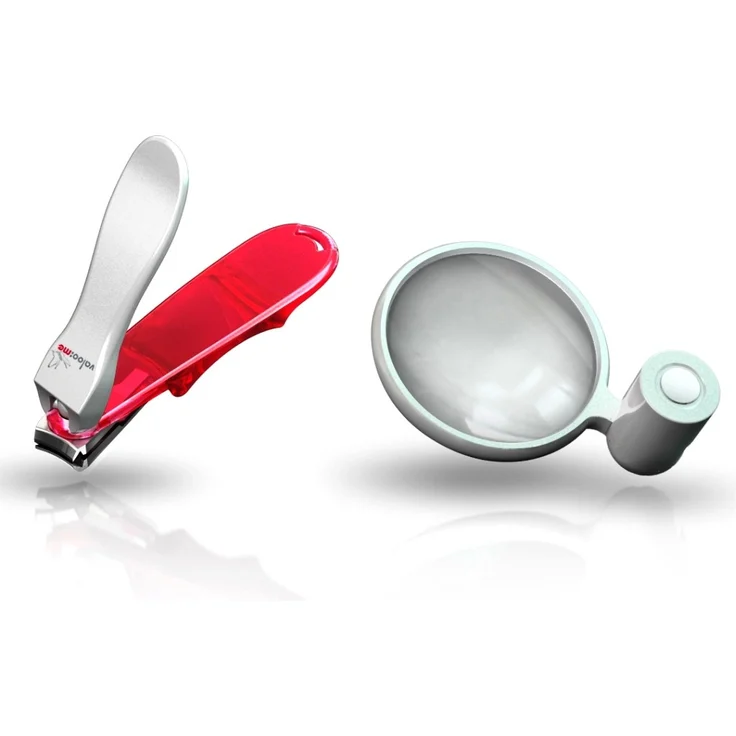 Genius - Nagelknipser 3D-Knipser, groß inkl. Lupe Valoo:me weiß 11145