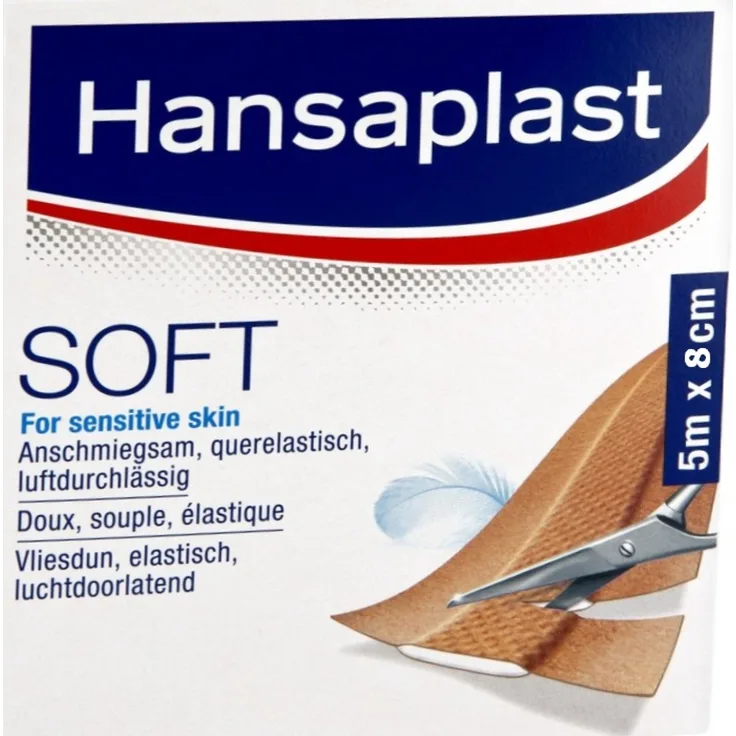 Beiersdorf Hansaplast Soft Pflaster 5m x 8 cm Rolle 1 Stück
