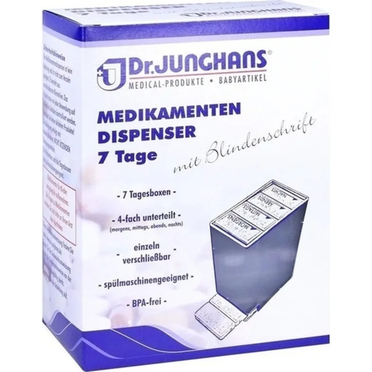 Dr. Junghans Medical Medikamentendispenser 7 Tage weiß transparent 1 St.