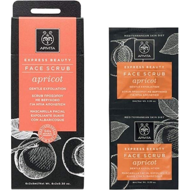 Apivita Face Scrub with Apricot 16 ml, für alle Hauttypen