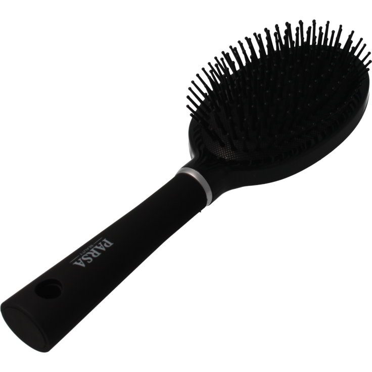 Parsa Beauty Haarbürste Trend Line Groß Oval Bürste Mit Kunststoffpins Schwarz