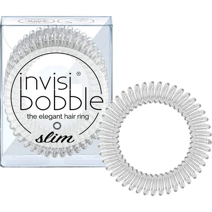 invisibobble SLIM Crystal Clear, 3 Stück – Bild 1