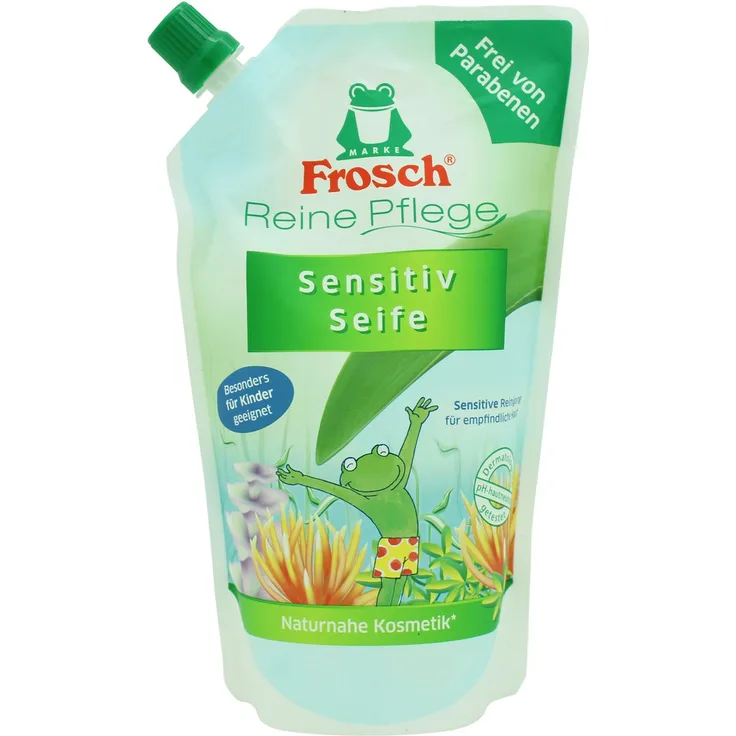 Frosch Kinder Pflegeseife Sensitive Nachfüllpack 500 ml für Empfindliche Haut geeignet